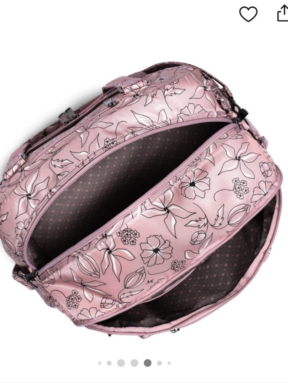 $145 Retail Lug Propeller Weekender Duffel In Sketch Floral Blush - Picture 15 of 16